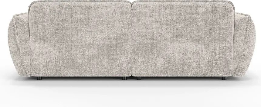 Beżowa sofa z tkaniny szenilowej z szezlongiem 252 cm Nelia Big – Ropez