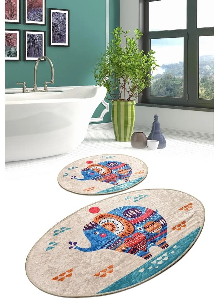 Dywaniki łazienkowe zestaw 2 szt. 60x100 cm Etnic – Foutastic