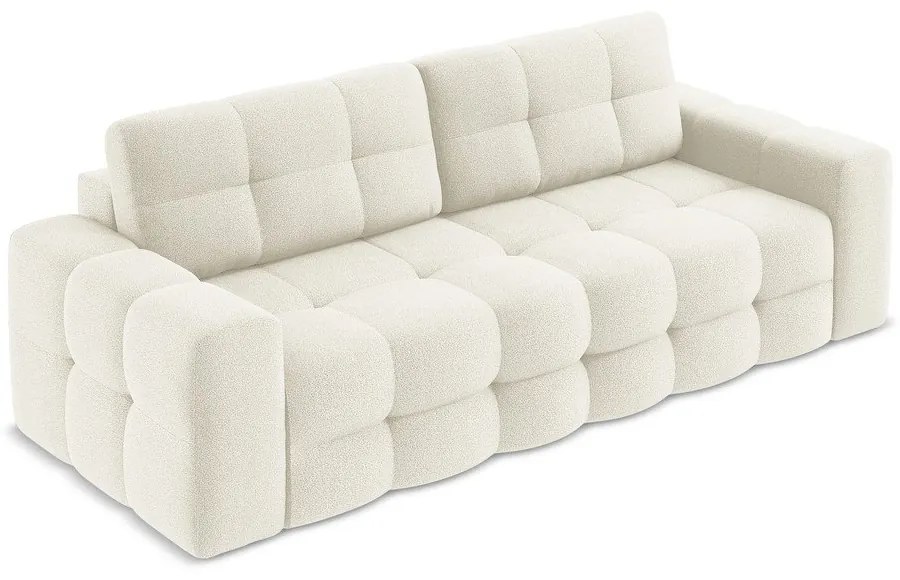 Beżowa rozkładana sofa z materiału bouclé 255 cm Milu – Makamii