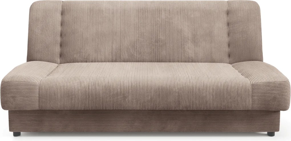 Sofa z Funkcją Spania PIANO Rozkładana Wersalka Dwuosobowa Beżowa Sztruksowa Nowoczesna do Salonu