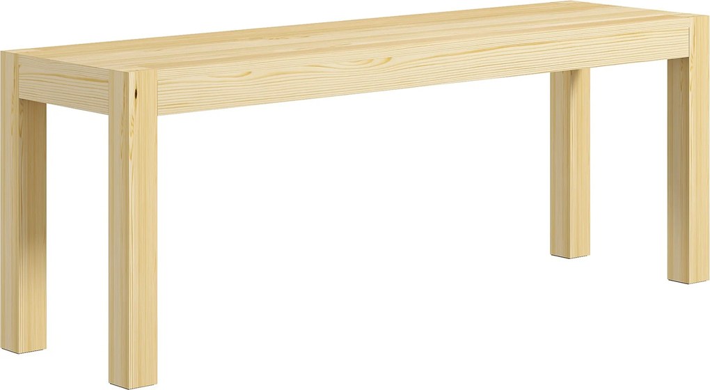 HOMCOM Drewniana ławka kuchenna 3-osobowa z drewna sosnowego 120x33x45 cm naturalny kolor | Aosom PL