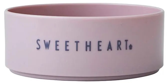 Różowa miska dla dzieci Design Letters Mini Sweetheart, ø 11 cm