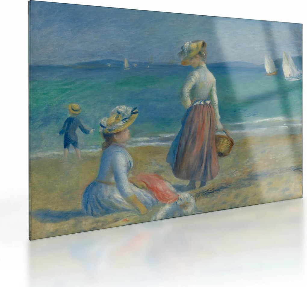 Obraz na szkle - Auguste Renoir, Figures on the Beach, reprodukcje (70x50 cm)