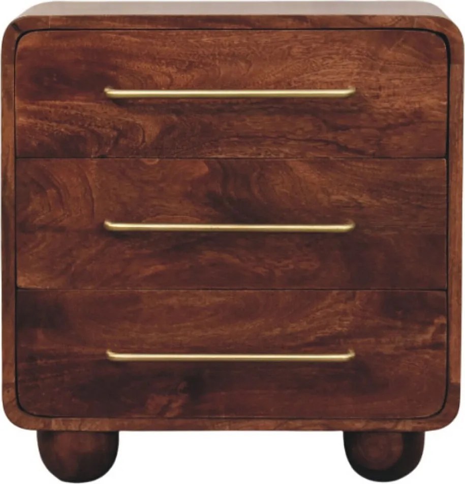Artisan Furniture Lite drewno Komoda z 3 Szufladami o Zaokrąglonym Kształcie