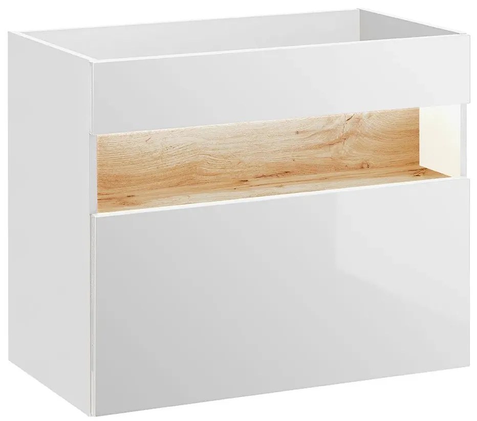 Komplet mebli łazienkowych Laures 4Q 80 cm - Biały połysk
