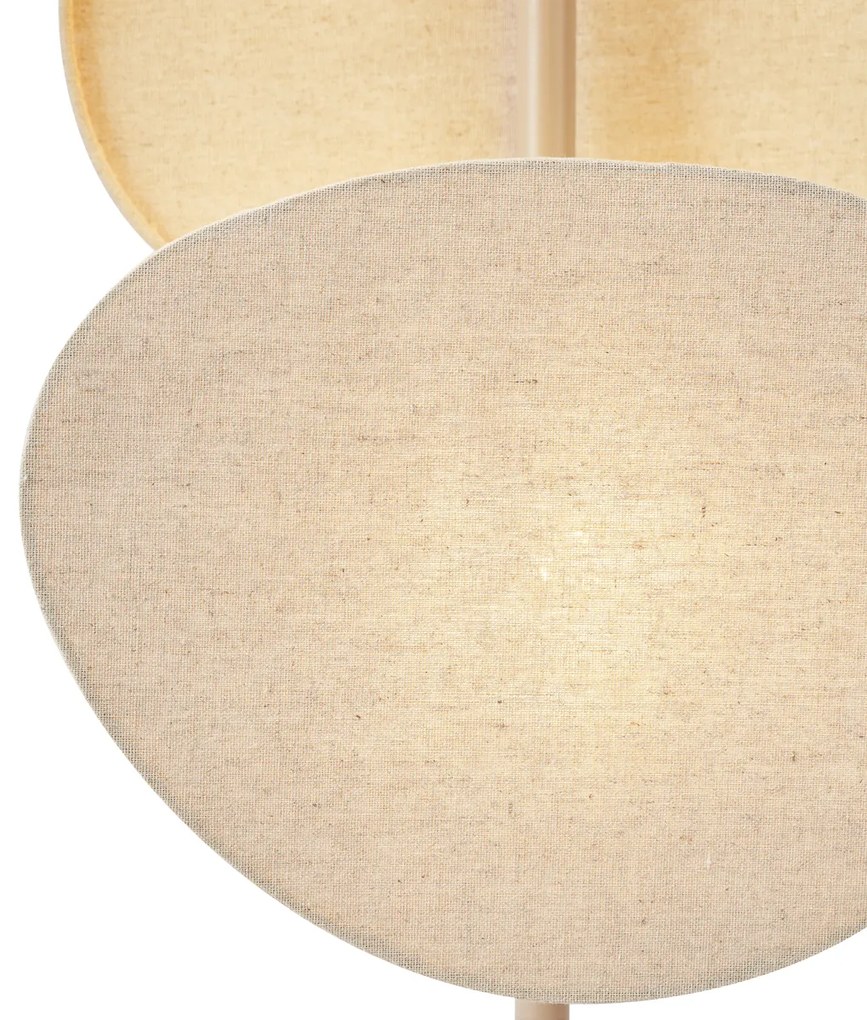 Lampa podłogowa Japandi beżowa 3-źródła światła - OrganicaJapandi Oswietlenie wewnetrzne