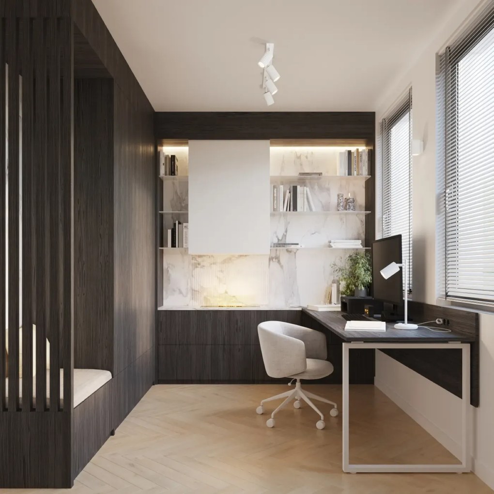Listwa oświetleniowa 4-punktowa KARBON 4L biała ryflowana SOLLUX  LIGHTING