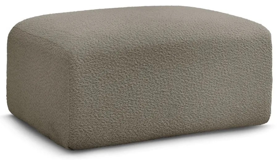 Szarobrązowy podnóżek z materiału bouclé Tina – Bobochic Paris