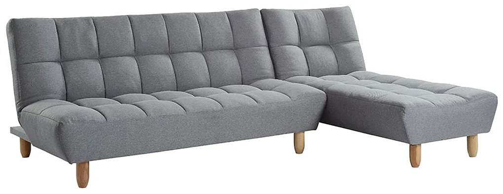 Modułowa kanapa rozkładana z tkaniny ESTEBAN — szara