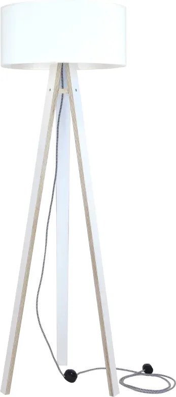 Lampa stojąca Wanda biała, biały