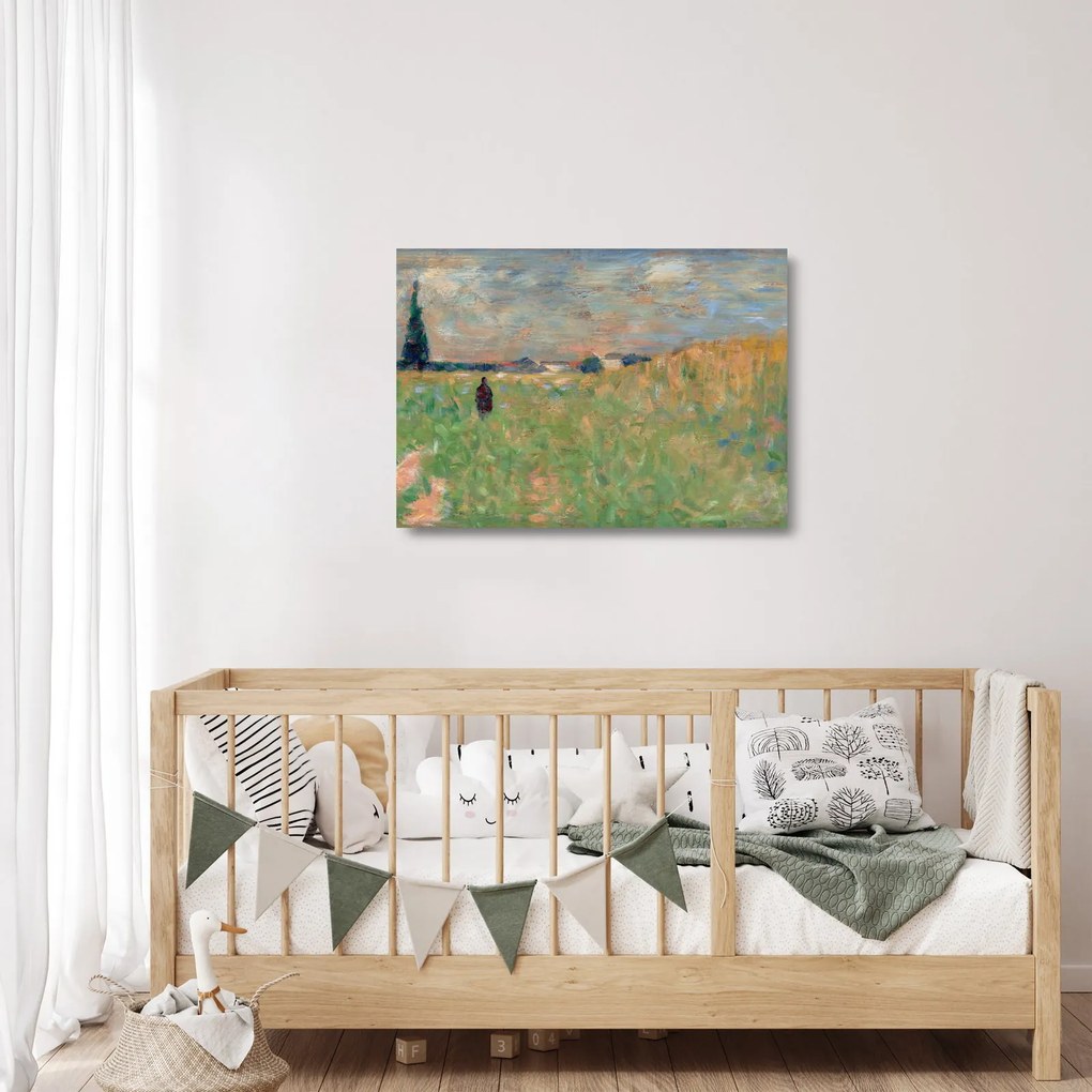Obraz na szkle - Georges Seurat, A Summer Landscape, reprodukcje (70x50 cm)