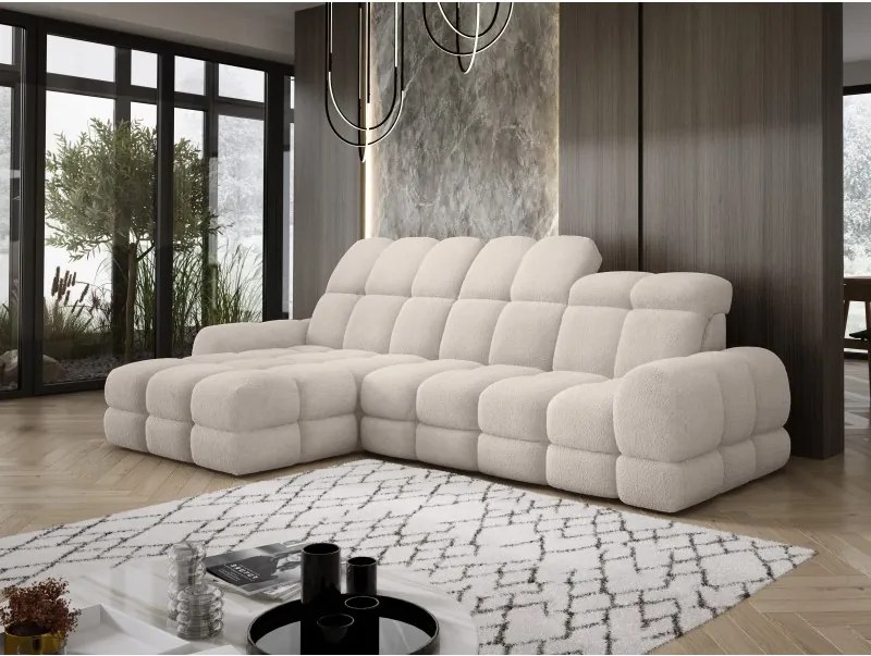 Narożnik TOLLO MINI S Lewostronny Elektryczna regulacja Bubble 03 kolor Beżowy WERSAL