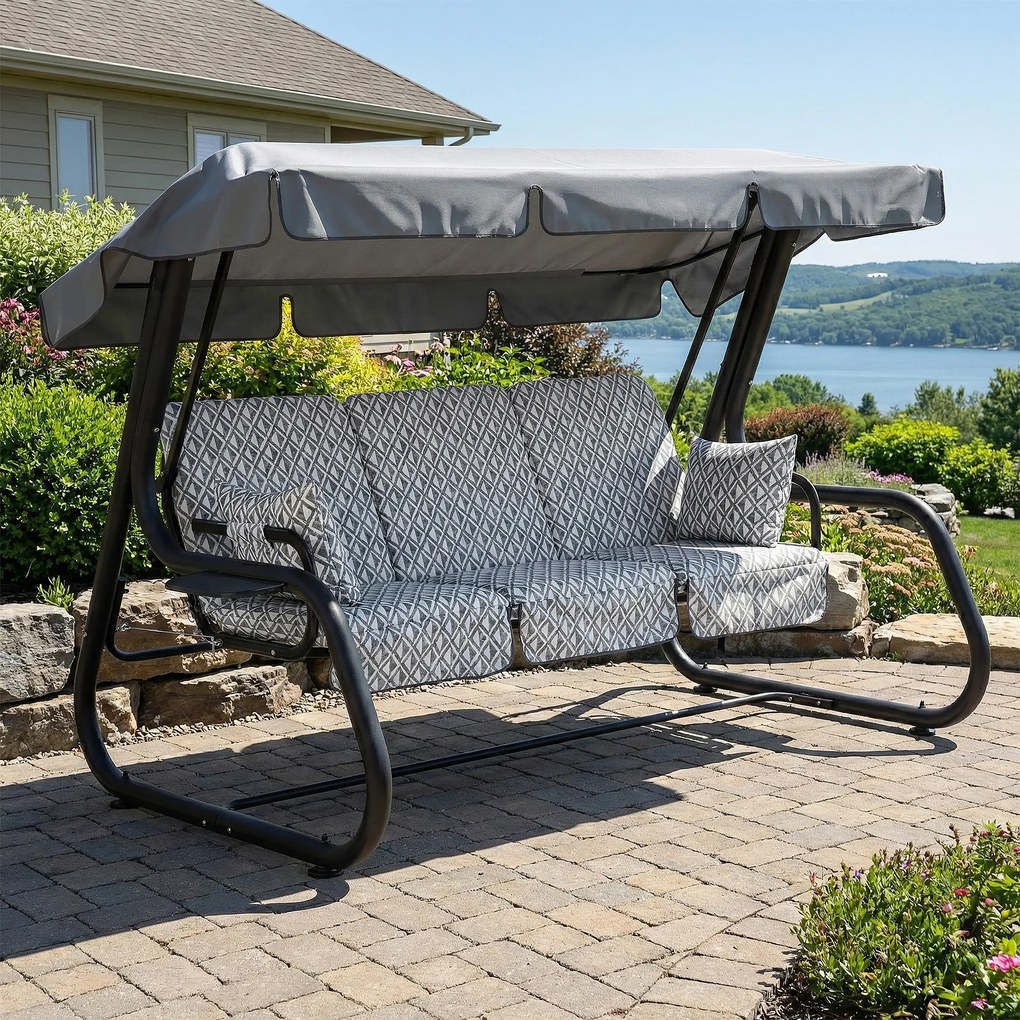 Huśtawka ogrodowa Rimini Black Edition H039-06PB PATIO