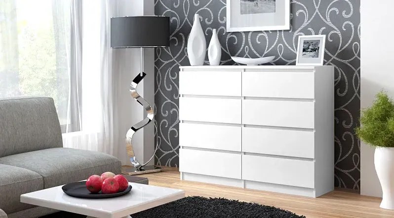 Duża biała komoda nowoczesna 140 cm G9-D62