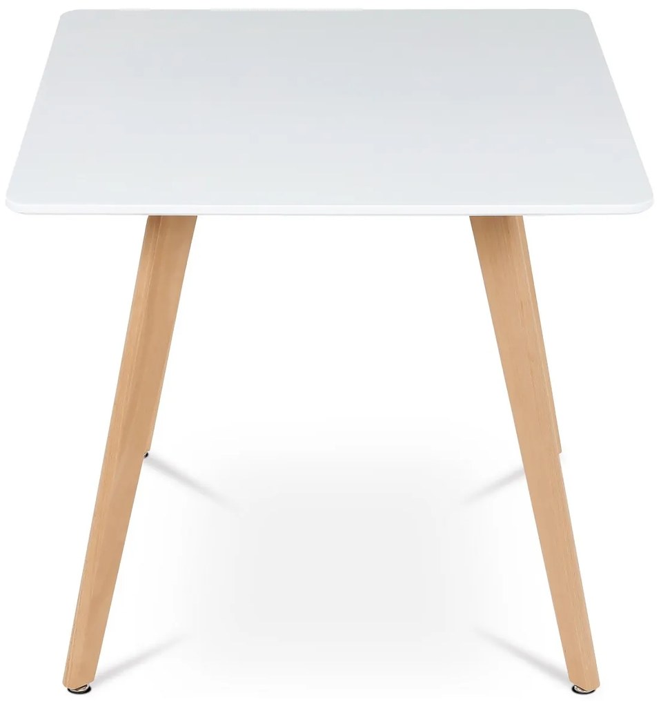 Kwadratowy stół do jadalni 80 x 80 cm, biały