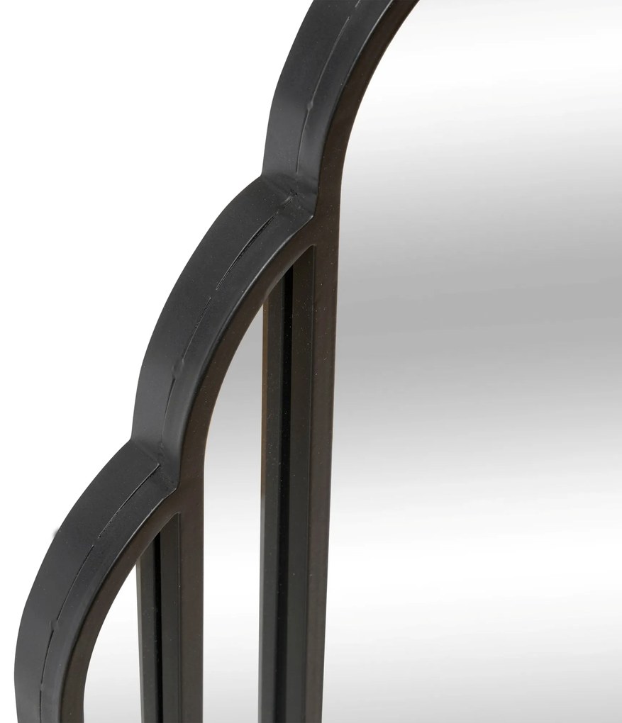 Lustro wiszące duże art deco BENEDITA, metalowa rama, 50,5 x 100,3 cm