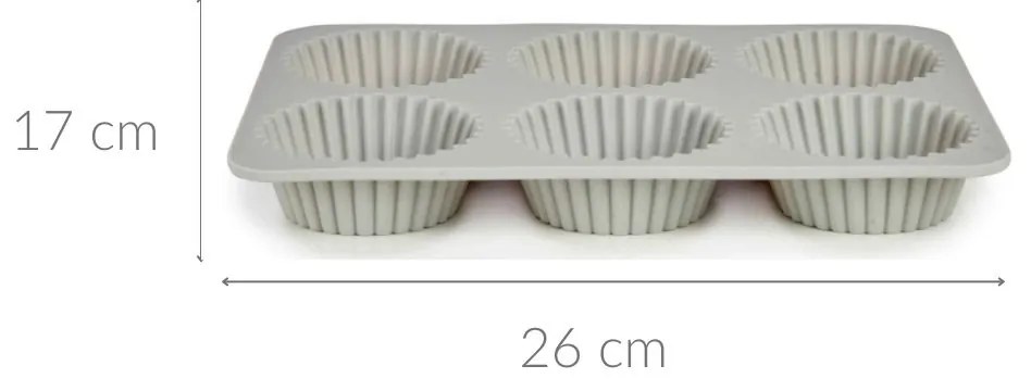 Forma na muffiny silikonowa, 26 x 17 x 3 cm