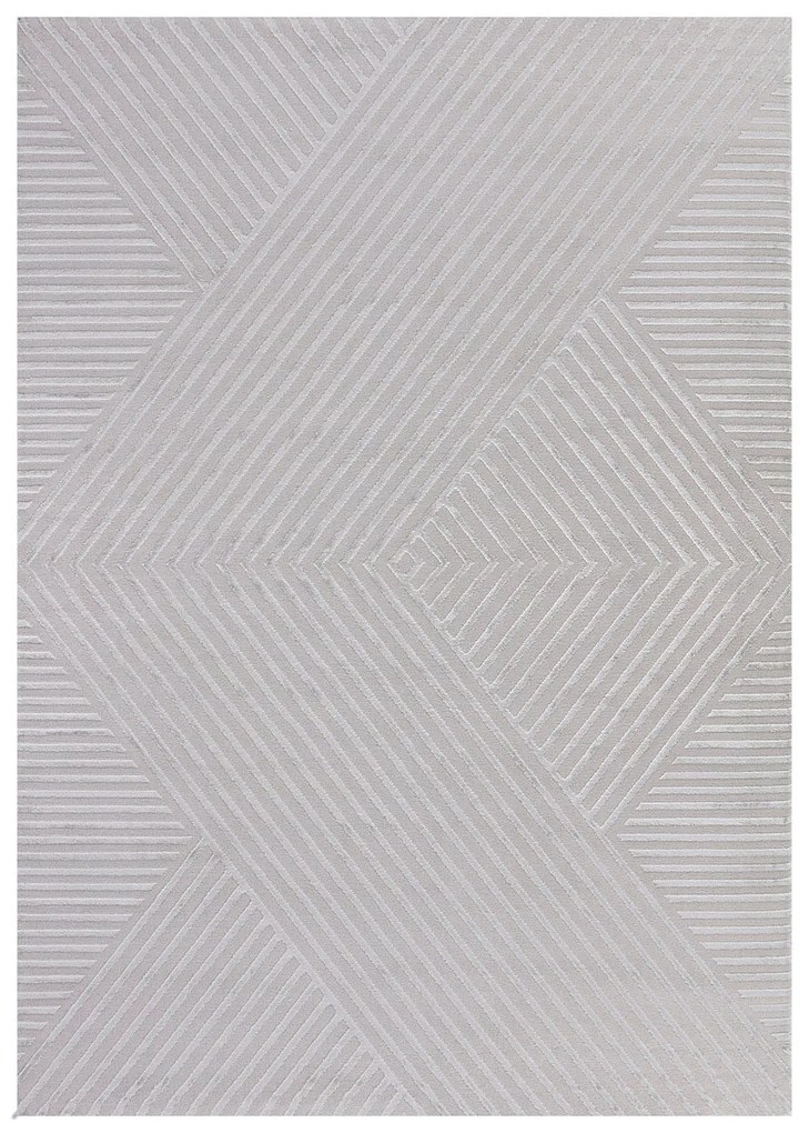 Dywan 3D nowoczesny Sahara Wstęga szary 200 cm x 290 cm