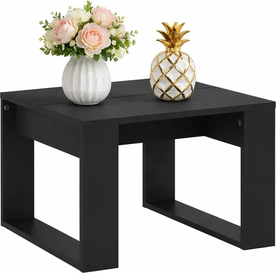 Czarny kwadratowy stolik kawowy D7-S03