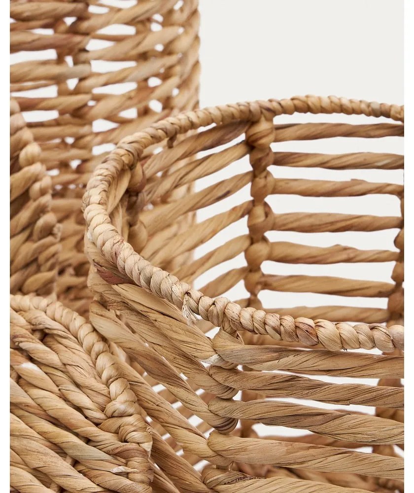 Dziecięce kosze na zabawki z hiacyntu wodnego w naturalnym kolorze 2 szt. ø 30x50 cm Venezia – Kave Home