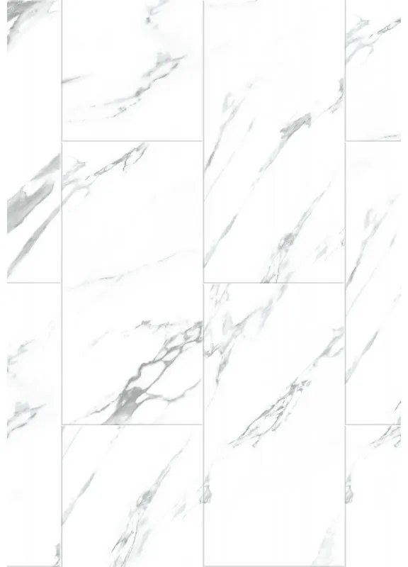 Mexen Glacier White panele winylowe 610 x 305 mm SPC 6,5 mm, IXPE 1,5 mm, 4 V-Fuga, Jazz White - F1151-0610-305-505-4V1-90