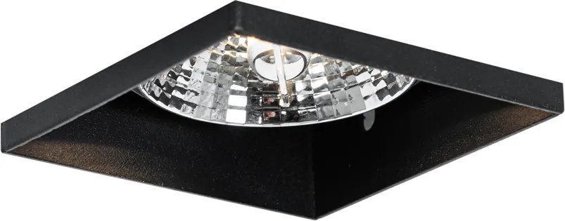 Zestaw 6 czarnych opraw wpuszczanych GU10 70 mm bezramkowych - Oneon