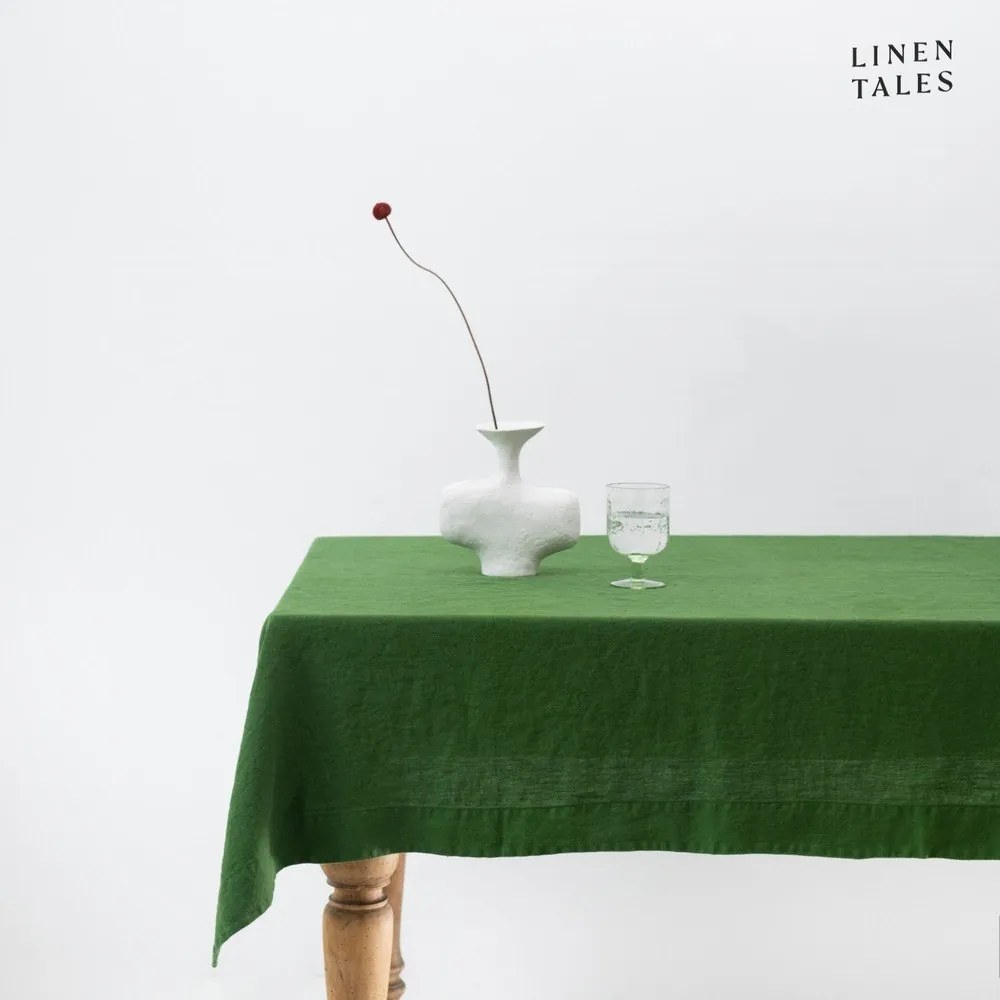 Lniany obrus 140x140 cm True Green – Linen Tales