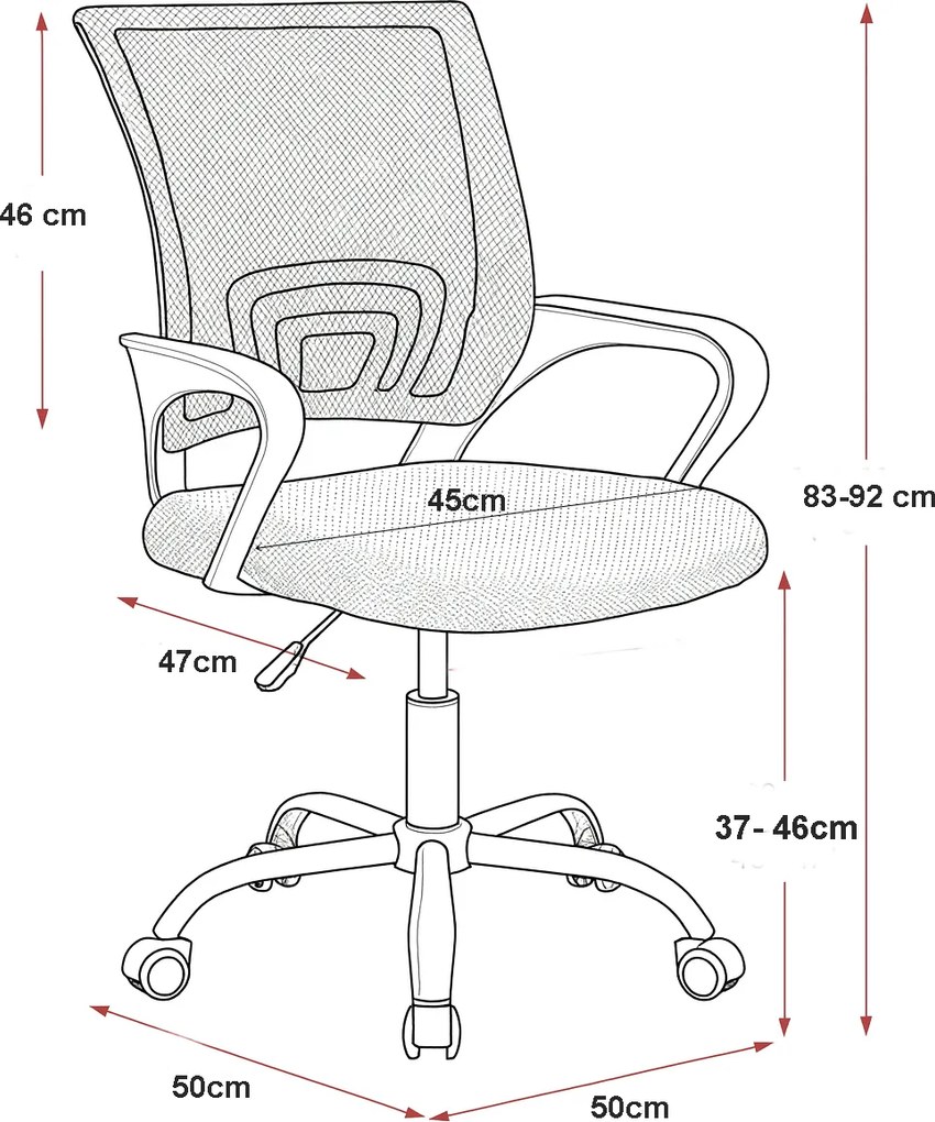 Fotel biurowy krzesło obrotowe ENTER siatka wentylowany