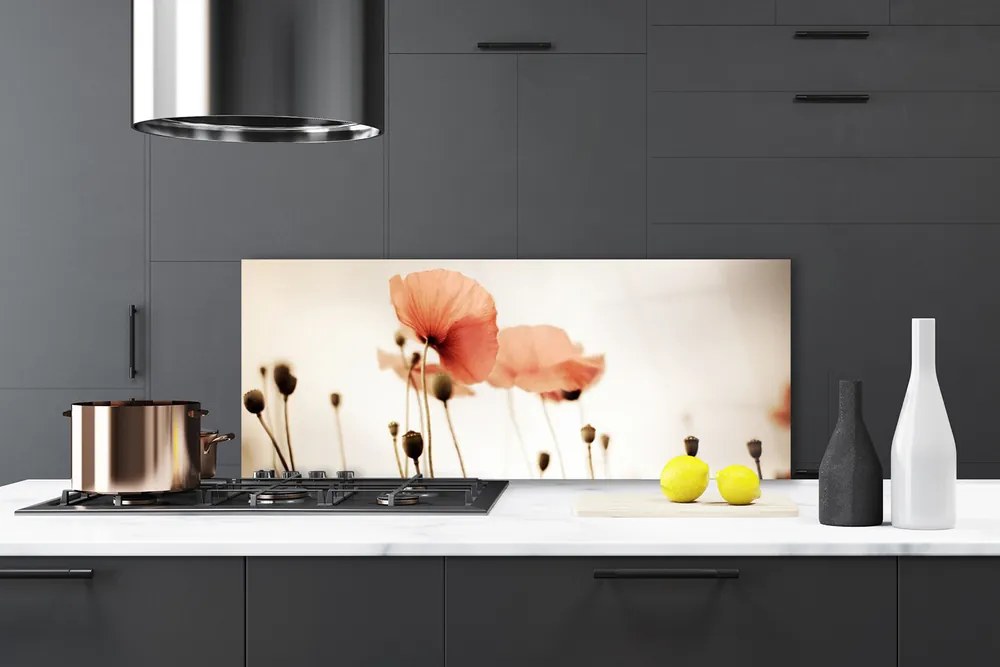 Panel nad blat kuchenny Klasyczne Czerwone Maki