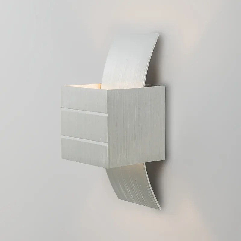 Zestaw 2 Nowoczesnych lamp ściennych aluminiowych - Amy Oswietlenie wewnetrzne