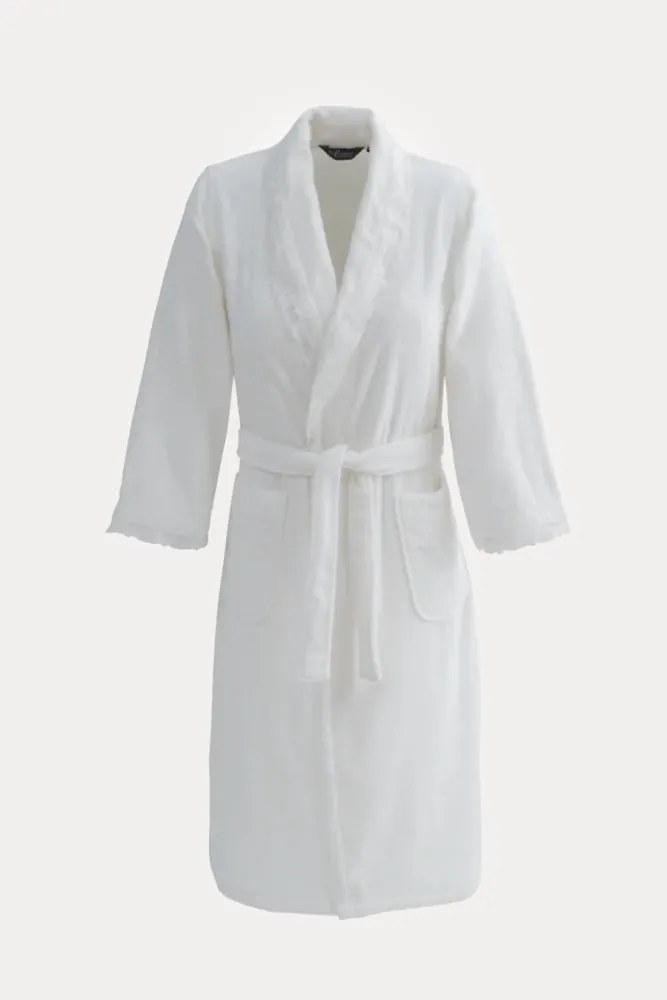 Damski elegancki szlafrok FREYA w ozdobnym opakowaniu S Różowy