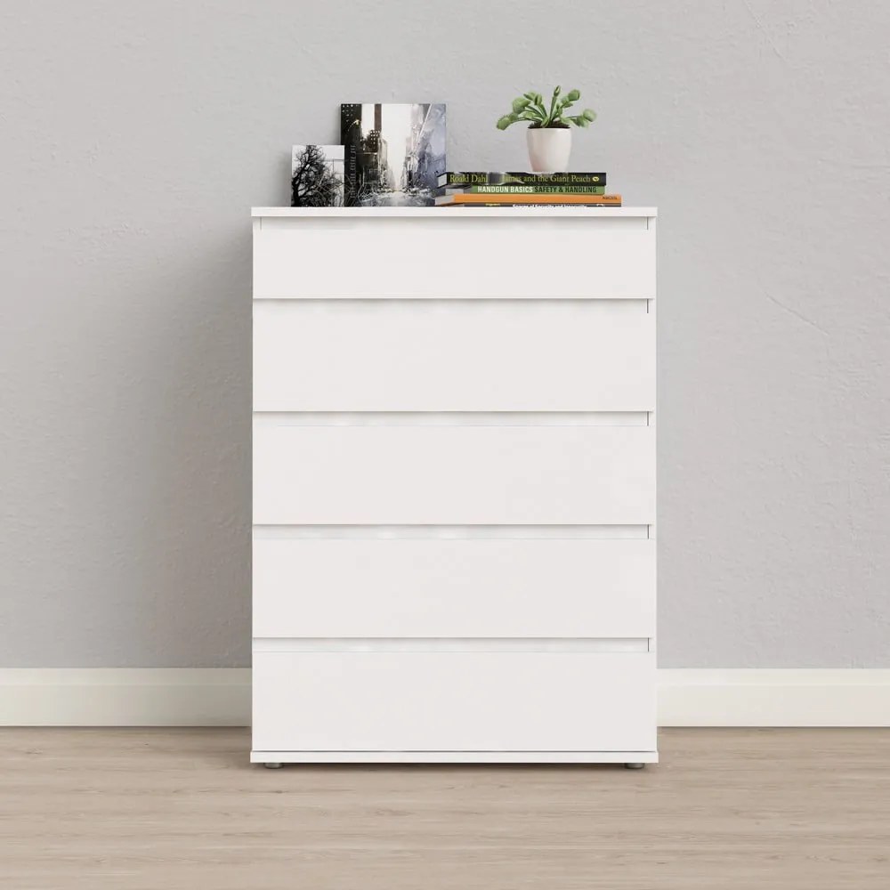 Biała wysoka komoda 77x107 cm Nova – Tvilum