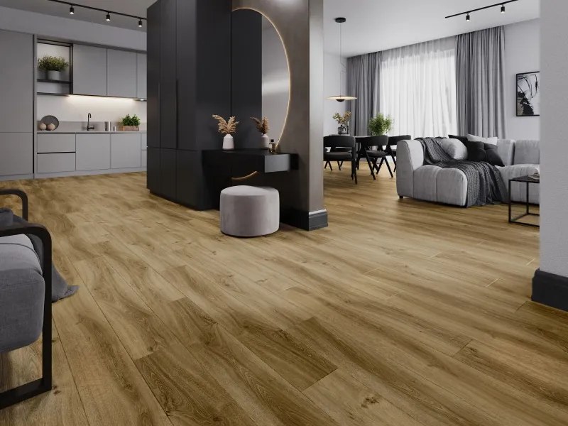 Mexen Amsterdam panele winylowe 1240 x 182 mm SPC 6,5 mm, podkład IXPE 1,5 mm, 4 V-Fuga, Dąb - F1042-1240-182-505-4V1-01
