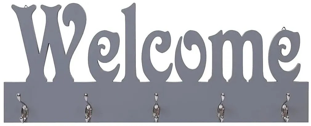 Szary wieszak ścienny na ubrania B1-M51