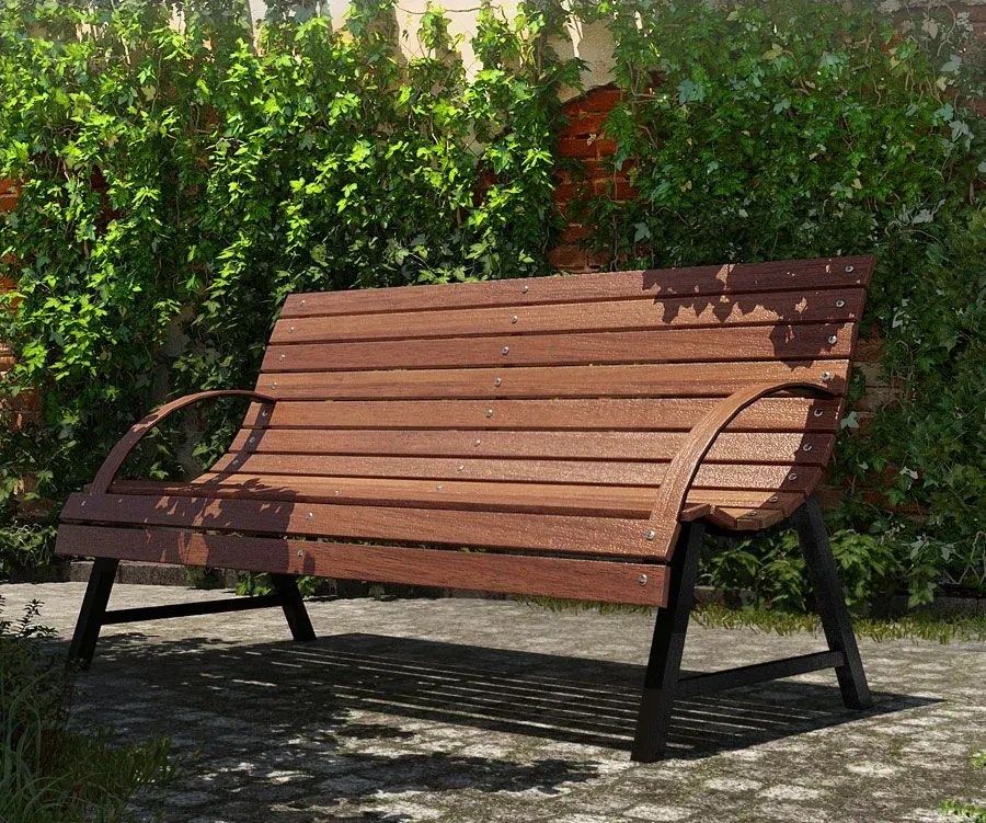 Ławka Ogrodowa Drewniana 170 Cm E9-C20