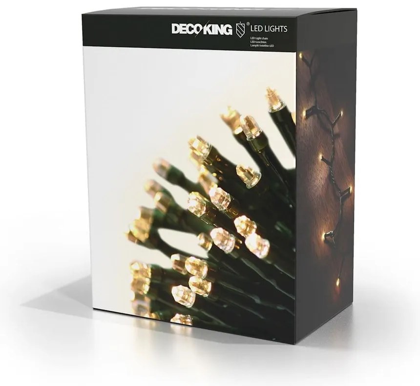 Zielona girlanda świetlna LED DecoKing Chain, 200 lampek, dł. 19,93 m
