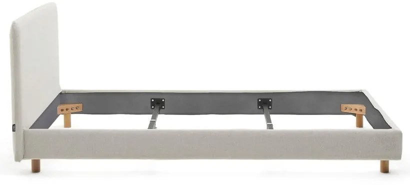 Szare tapicerowane łóżko dwuosobowe bez stelaża 160x200 cm Valma – Kave Home