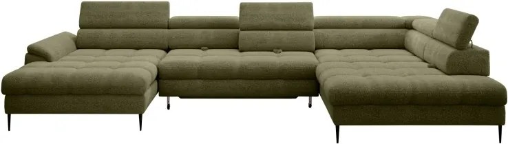 Narożnik EMPOLI XL układzie U z funkcją spania WERSAL