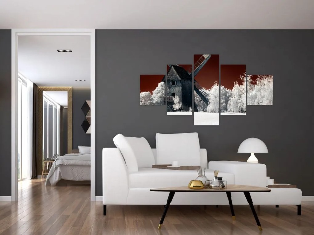 Obraz młyna (125x70 cm)