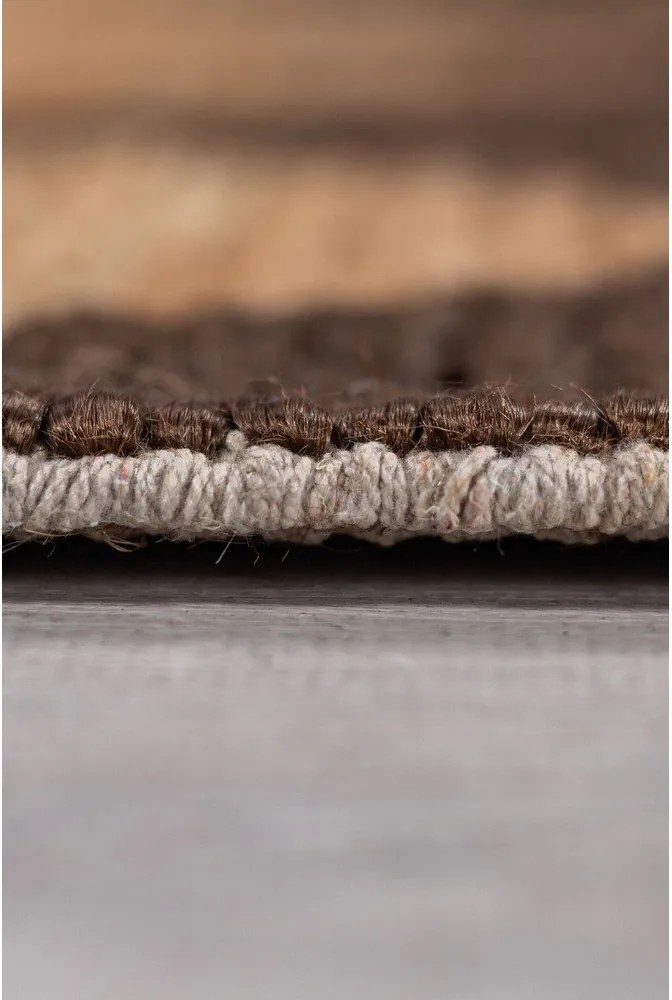 Brązowo-naturalny dywan z mieszanki juty tkany ręcznie 160x230 cm Effie Diamond – Flair Rugs