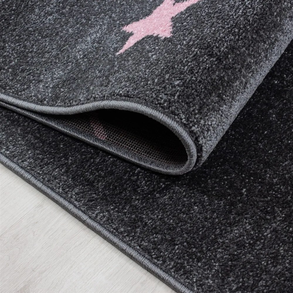 Różowo-szary dywan dziecięcy ø 120 cm Kids – Ayyildiz Carpets