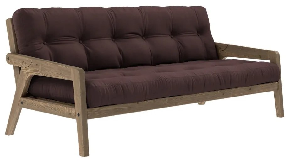 Brązowa rozkładana sofa 204 cm Grab – Karup Design