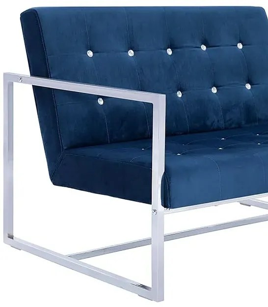 Granatowa sofa 2-osobowa - Aparro