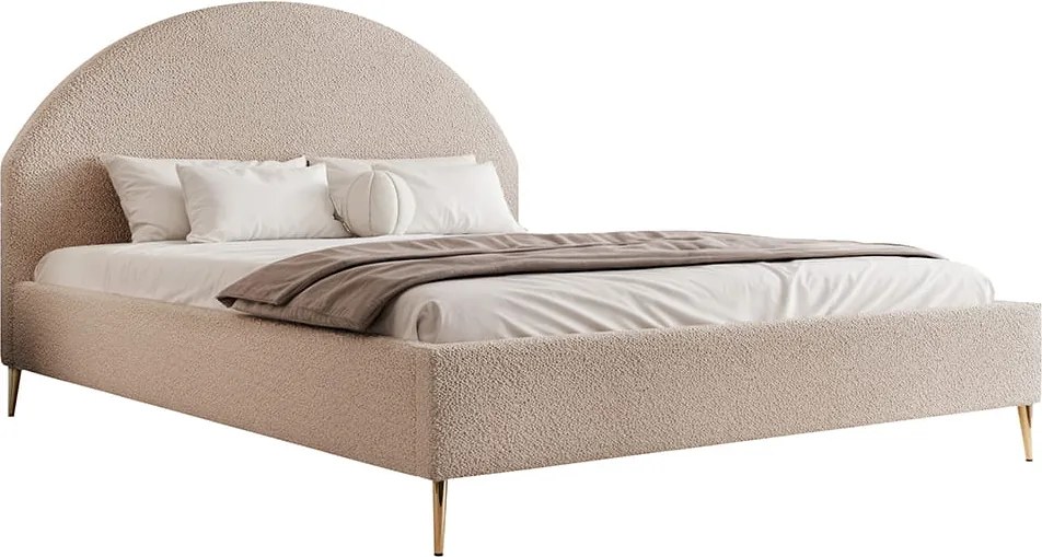 Łóżko tapicerowane PORTO SLIM z pojemnikiem na pościel na wysokich nóżkach