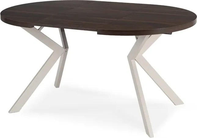 Stół Okrągły Rozkładany LUGO 90-190 cm Orzech/Kaszmir Japandi