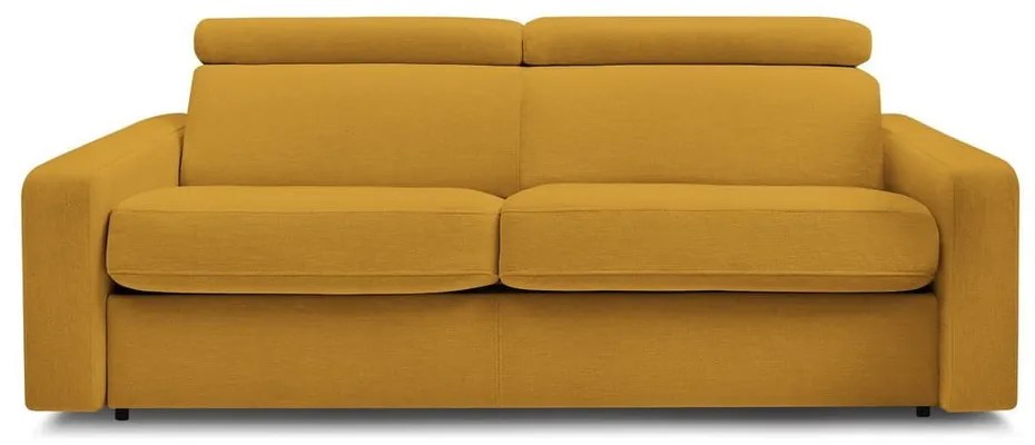 Musztardowa rozkładana sofa 215 cm Monaco – Bobochic Paris