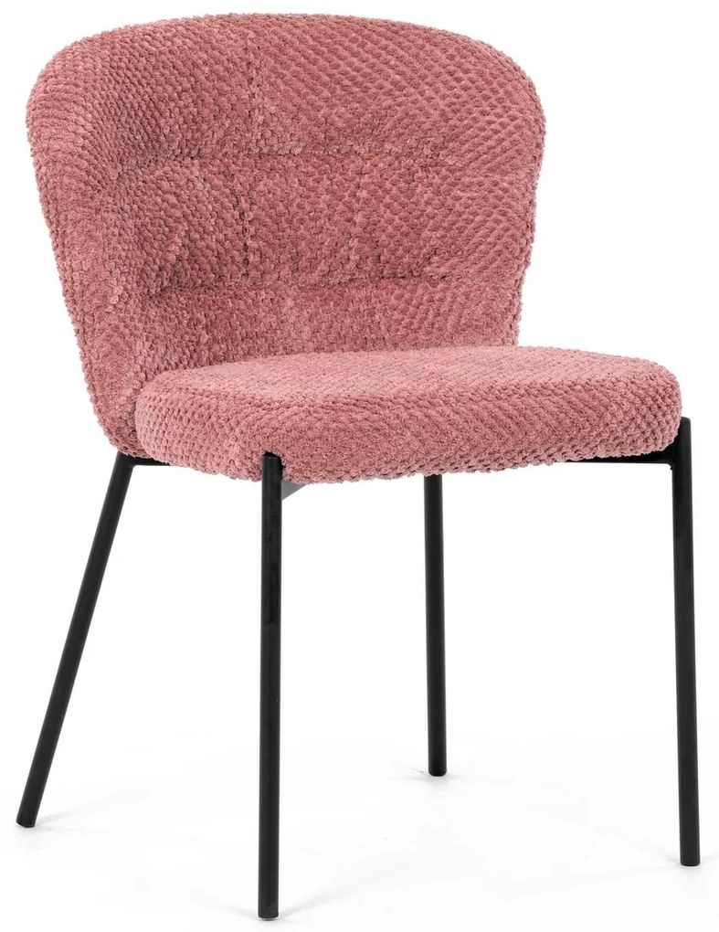 Zestaw krzeseł do jadalni Bouclé CT-W1077 PINK2, 4szt.