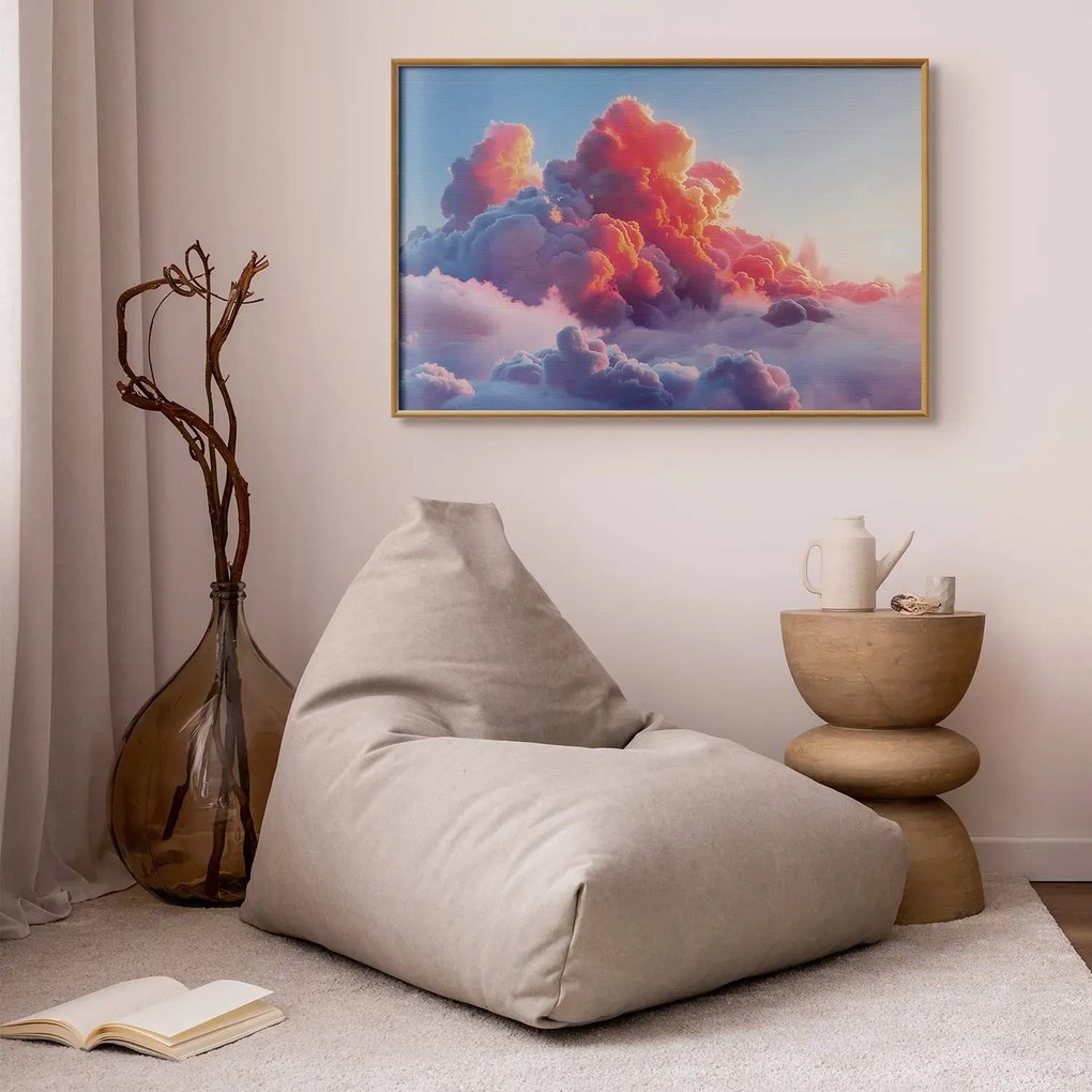 Plakat Zmierzchowy spektakl 30x21 cm z ramą złotą bez marginesu ARTGEIST B