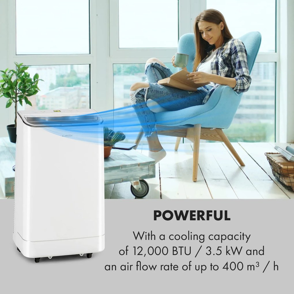 Klarstein Iceblock 12000 BTU Klimatyzacja Przenośna Biały