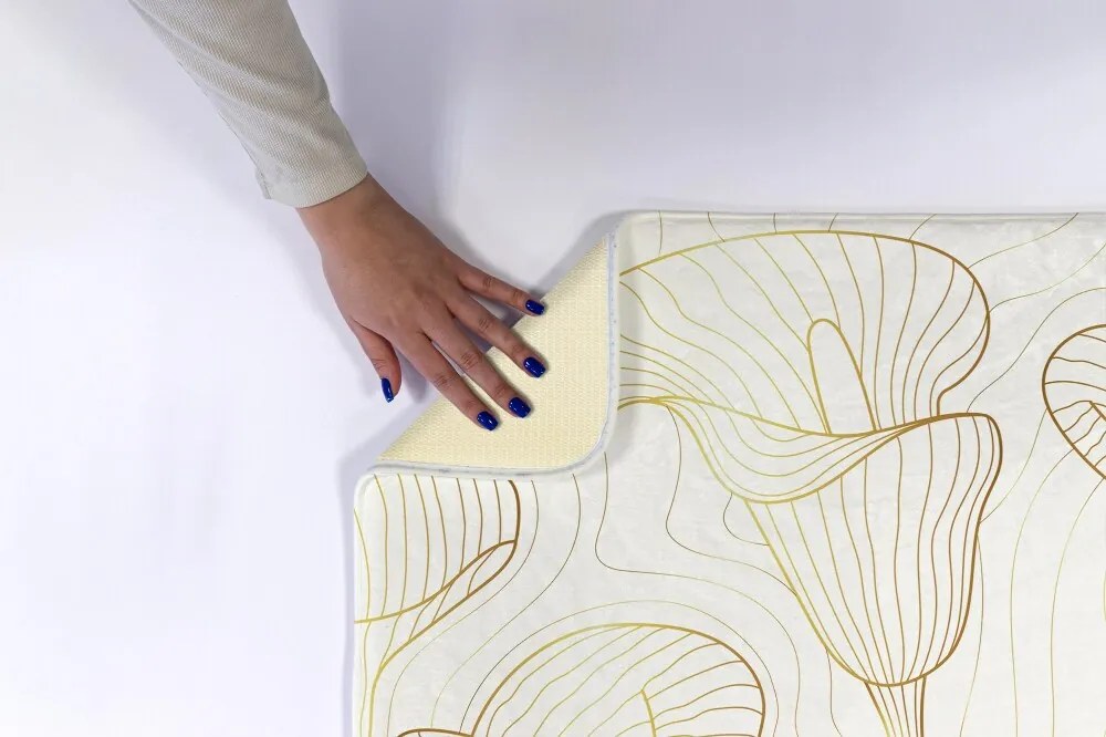 Dywanik łazienkowy Dywanik łazienkowy Linie Kwiaty